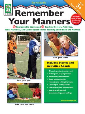 cover image of Remember Your Manners, Grades PK - 5